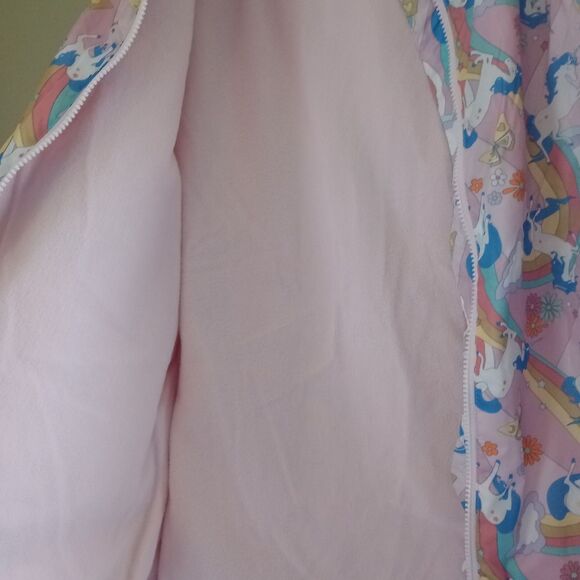 NWT Wonder Nation Pink Unicorn Lined Waterproof Jacket Size XL (14-16) - Picture 2 of 6